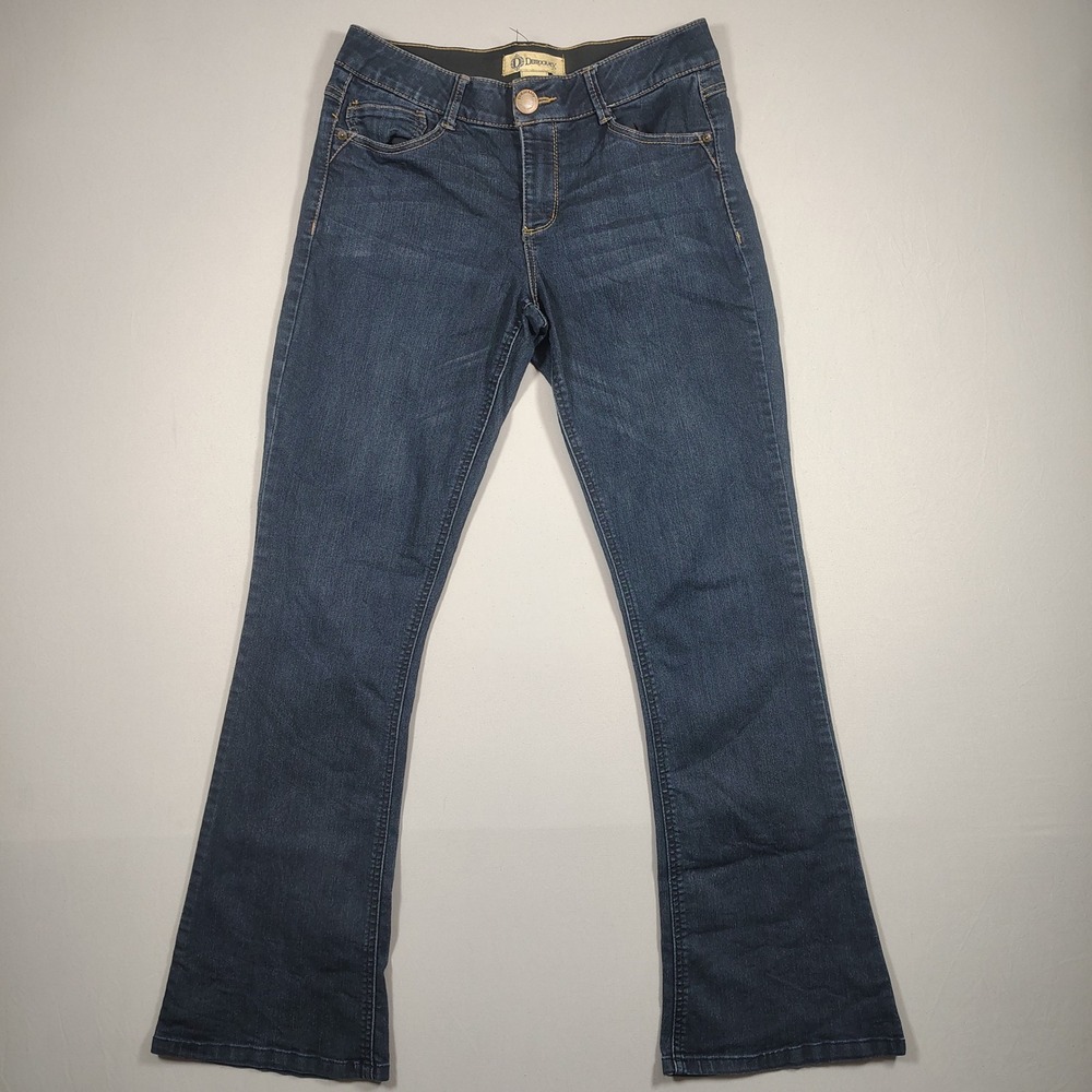 Democracy Ab'solution Jeans Women 10 Blue Bootcut Stretch Denim Dark Wash